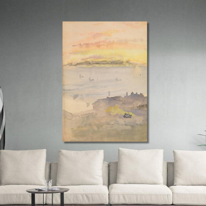 Alba Oro E Grigio James Abbott McNeill Whistler jam105 quadro stampato su tela