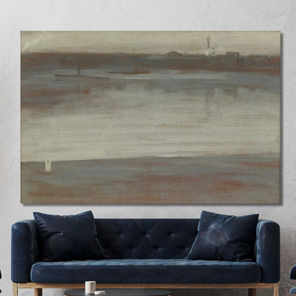 Sinfonia In Grigio Mattina Presto Sul Tamigi James Abbott McNeill Whistler jam106 quadro stampato su tela