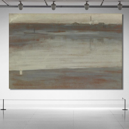 Sinfonia In Grigio Mattina Presto Sul Tamigi James Abbott McNeill Whistler jam106 quadro stampato su tela