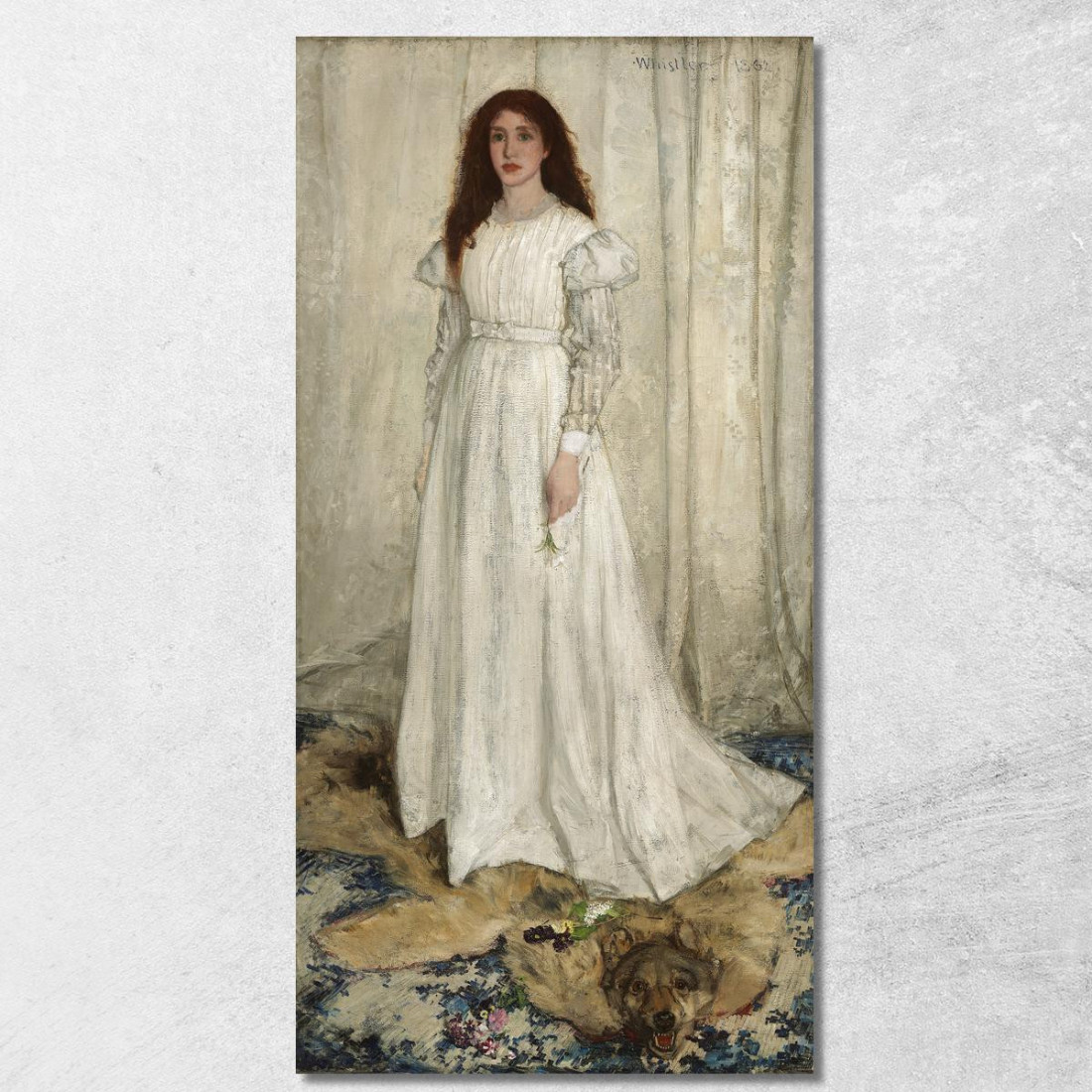 Sinfonia In Bianco N. 1: La Ragazza Bianca James Abbott McNeill Whistler jam107 quadro stampato su tela