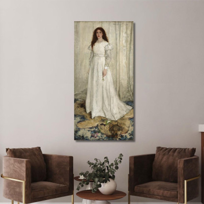 Sinfonia In Bianco N. 1: La Ragazza Bianca James Abbott McNeill Whistler jam107 quadro stampato su tela