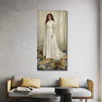 Sinfonia In Bianco N. 1: La Ragazza Bianca James Abbott McNeill Whistler jam107 quadro stampato su tela