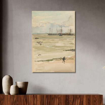 L'Ancoraggio James Abbott McNeill Whistler jam110 quadro stampato su tela