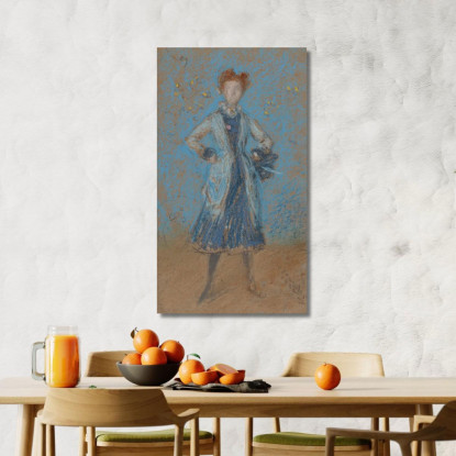 La Ragazza In Blu James Abbott McNeill Whistler jam116 quadro stampato su tela