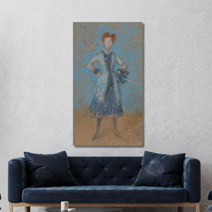 La Ragazza In Blu James Abbott McNeill Whistler jam116 quadro stampato su tela