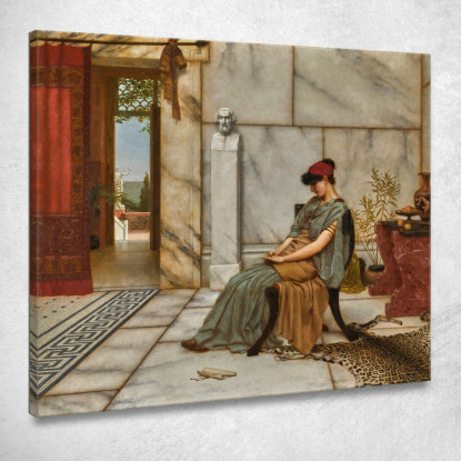 L'Anello Di Fidanzamento John William Godward jwg75 quadro stampato su tela