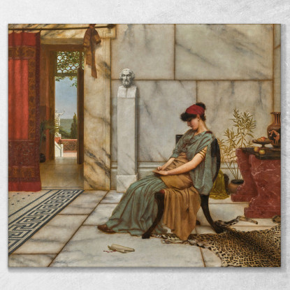 L'Anello Di Fidanzamento John William Godward jwg75 quadro stampato su tela
