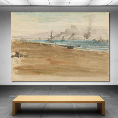 La Foce Del Fiume James Abbott McNeill Whistler jam126 quadro stampato su tela