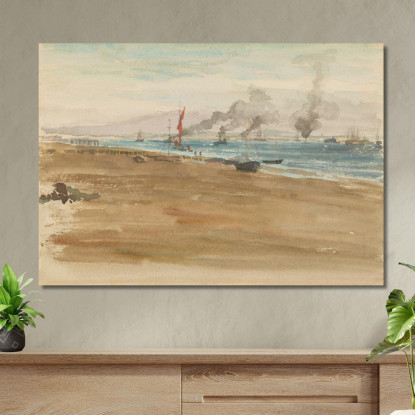 La Foce Del Fiume James Abbott McNeill Whistler jam126 quadro stampato su tela