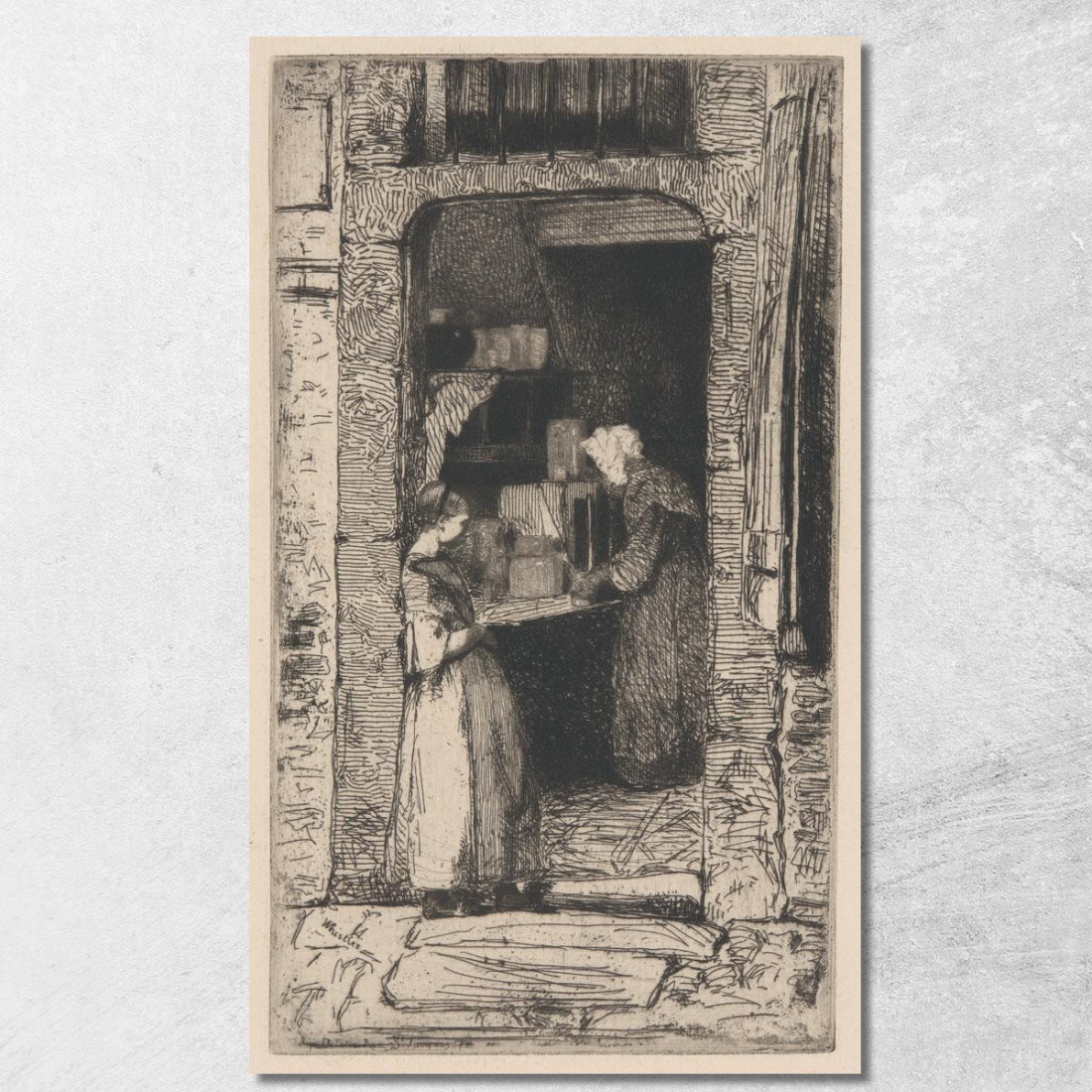 La Venditrice Di Senape (La Marchande De Moutarde) James Abbott McNeill Whistler jam127 quadro stampato su tela
