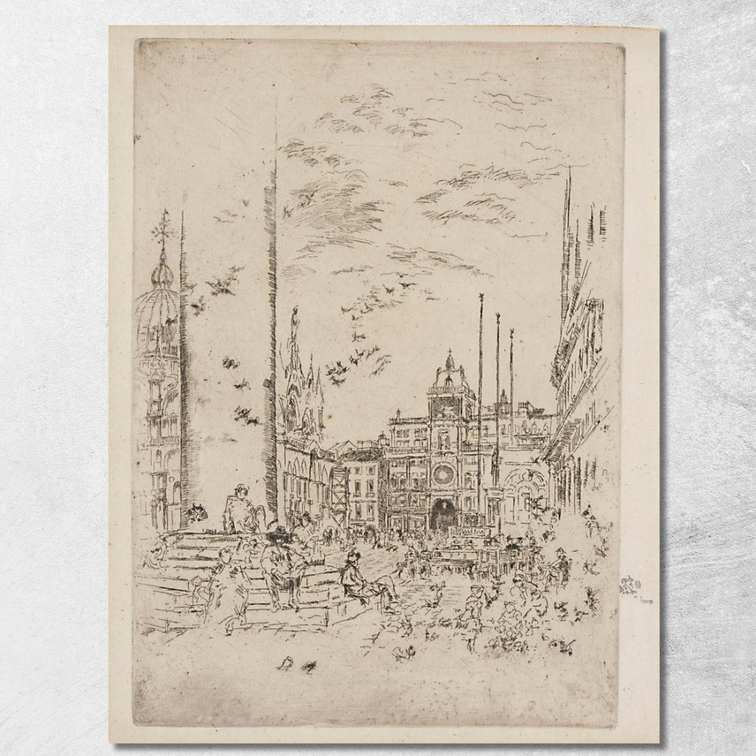 La Piazzetta James Abbott McNeill Whistler jam130 quadro stampato su tela