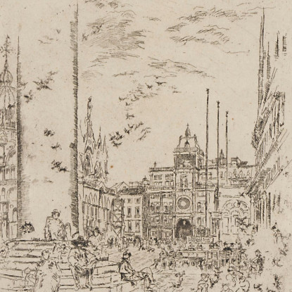 La Piazzetta James Abbott McNeill Whistler jam130 quadro stampato su tela