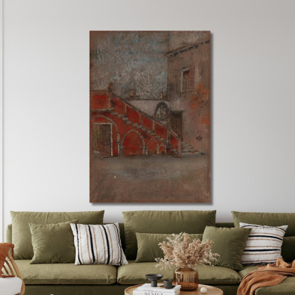La Scala Nota In Rosso James Abbott McNeill Whistler jam137 quadro stampato su tela