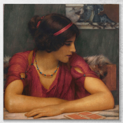 La Lettera A Fanciulla Classica John William Godward jwg77 quadro stampato su tela