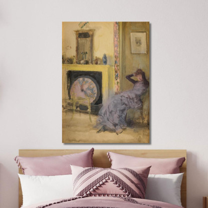 La Stanza Gialla James Abbott McNeill Whistler jam141 quadro stampato su tela