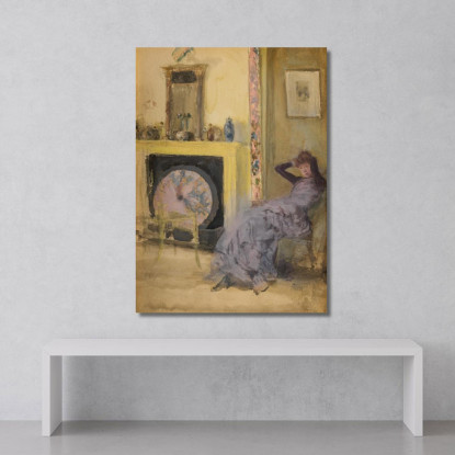 La Stanza Gialla James Abbott McNeill Whistler jam141 quadro stampato su tela