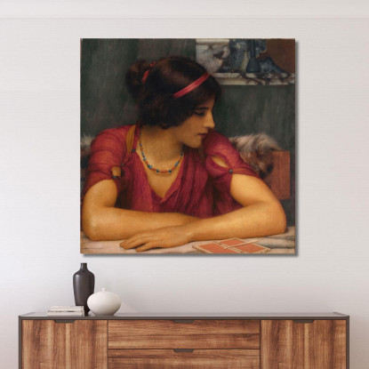 La Lettera A Fanciulla Classica John William Godward jwg77 quadro stampato su tela