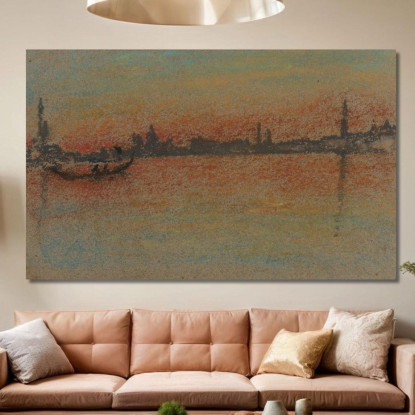 Tramonto Sul Porto Di Venezia James Abbott McNeill Whistler jam150 quadro stampato su tela