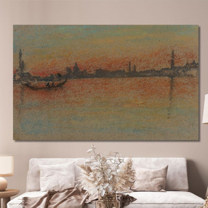 Tramonto Sul Porto Di Venezia James Abbott McNeill Whistler jam150 quadro stampato su tela