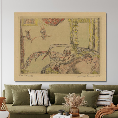 La Lussuria James Ensor jen33 quadro stampato su tela