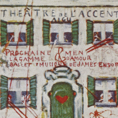 Scenario James Ensor jen41 quadro stampato su tela