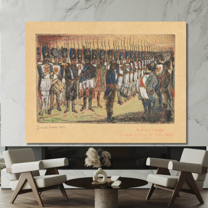 L'Addio Di Napoleone James Ensor jen56 quadro stampato su tela
