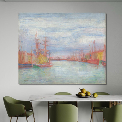 Porto Di Ostenda James Ensor jen73 quadro stampato su tela