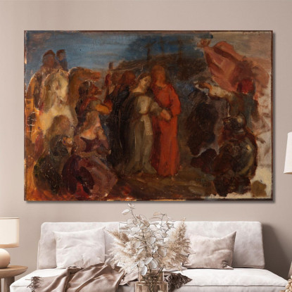 Ritorno Dal Calvario James Ensor jen79 quadro stampato su tela
