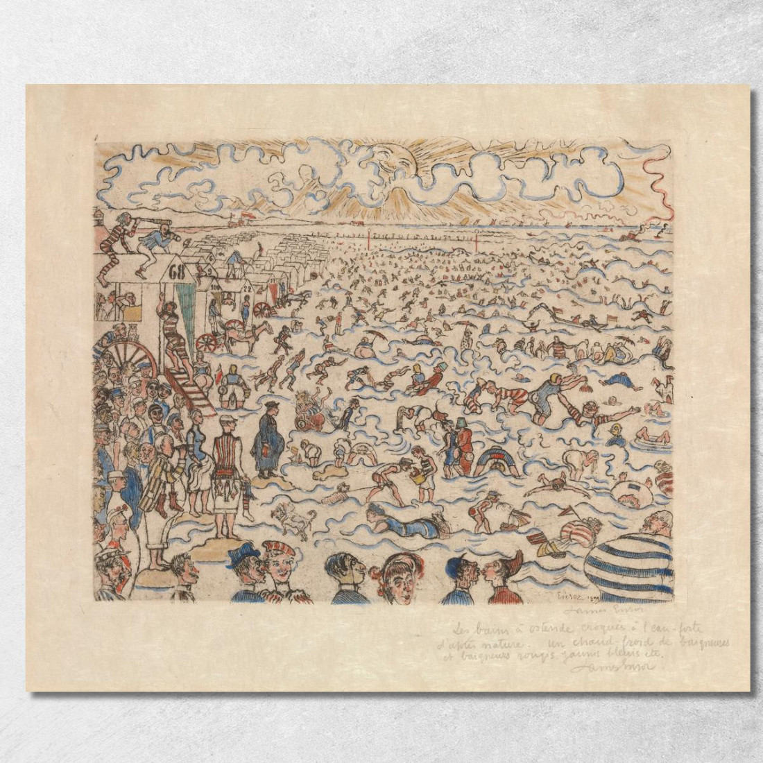 I Bagni Di Ostenda James Ensor jen91 quadro stampato su tela