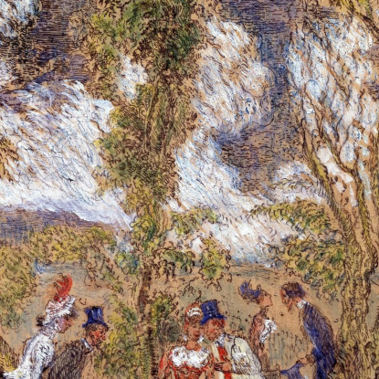 Il Giardino Dell'Amore James Ensor jen97 quadro stampato su tela