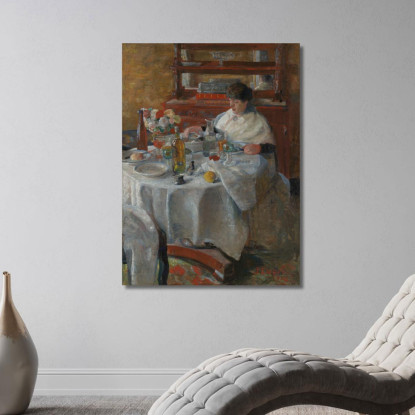 La Mangiatrice Di Ostriche James Ensor jen102 quadro stampato su tela