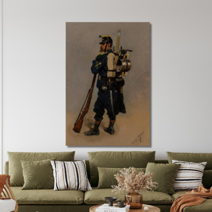 Un Ingegnere Del Genio Della Guerra Franco-Prussiana Jean-Baptiste Édouard Detaille jbd3 quadro stampato su tela