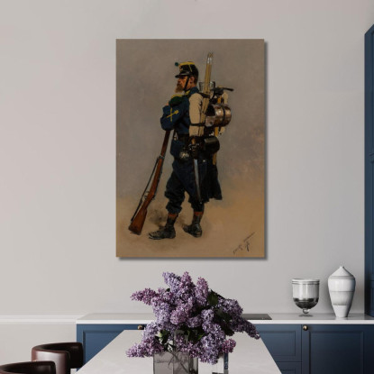 Un Ingegnere Del Genio Della Guerra Franco-Prussiana Jean-Baptiste Édouard Detaille jbd3 quadro stampato su tela