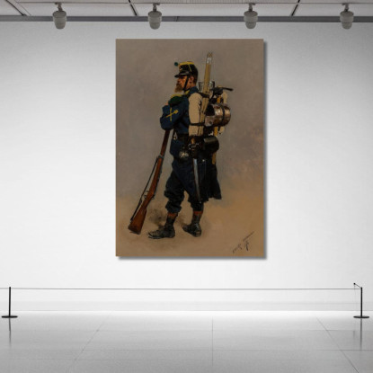 Un Ingegnere Del Genio Della Guerra Franco-Prussiana Jean-Baptiste Édouard Detaille jbd3 quadro stampato su tela