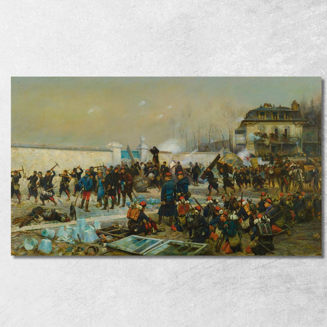 Champigny Dicembre 1870 Jean-Baptiste Édouard Detaille jbd8 quadro stampato su tela