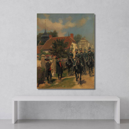 Gendarmi D'Ordinanza Jean-Baptiste Édouard Detaille jbd20 quadro stampato su tela