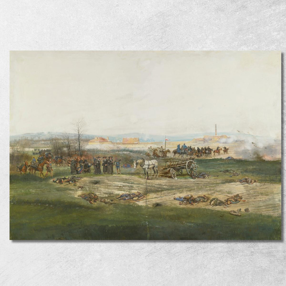 La Battaglia Di Champigny Jean-Baptiste Édouard Detaille jbd21 quadro stampato su tela