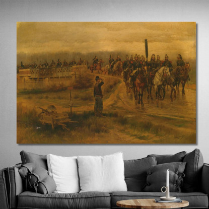 Il Mio Ex Reggimento Jean-Baptiste Édouard Detaille jbd22 quadro stampato su tela