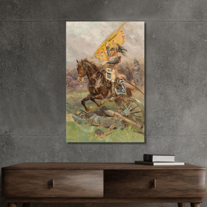 La Carica Jean-Baptiste Édouard Detaille jbd28 quadro stampato su tela