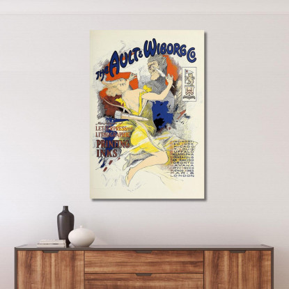 Ault E Wiborg Ad 087 Jules Chéret jch5 quadro stampato su tela