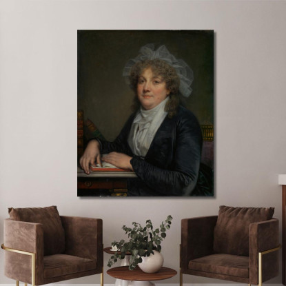 Madame Jean-Baptiste Nicolet (Anne Antoinette Desmoulins) Jean-Baptiste Greuze jbg36 canvas print