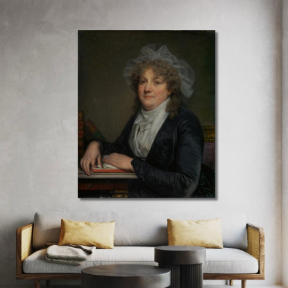 Madame Jean-Baptiste Nicolet (Anne Antoinette Desmoulins) Jean-Baptiste Greuze jbg36 canvas print