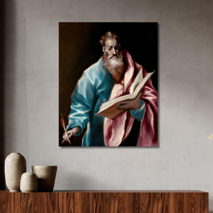 Apostolo San Matteo El Greco (Domenikos Theotokopoulos) egr2 quadro stampato su tela