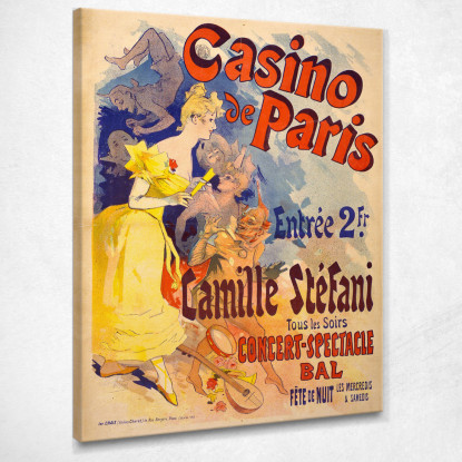 Casinò Di Parigi Camille Stéfani Ballo-Concerto Jules Chéret jch22 quadro stampato su tela