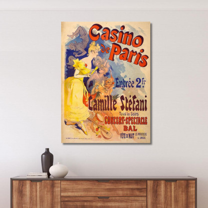 Casinò Di Parigi Camille Stéfani Ballo-Concerto Jules Chéret jch22 quadro stampato su tela