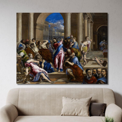Cristo Che Scaccia I Mercanti Dal Tempio 2 El Greco (Domenikos Theotokopoulos) egr15 quadro stampato su tela