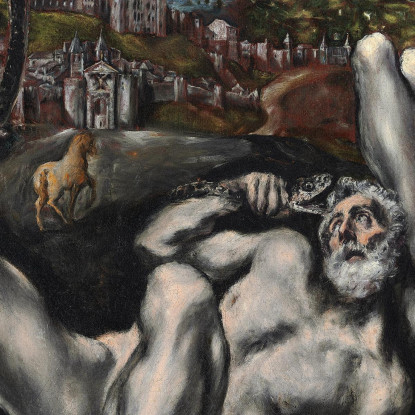 Laocoonte El Greco (Domenikos Theotokopoulos) egr21 quadro stampato su tela