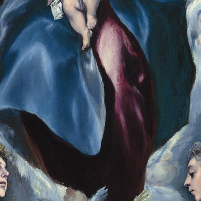 Madonna E Bambino Con Santa Martina E Sant'Agnese El Greco (Domenikos Theotokopoulos) egr22 quadro stampato su tela