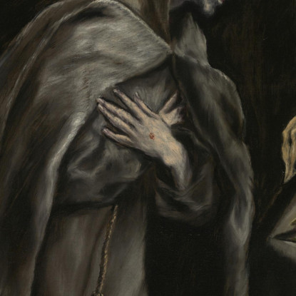San Francesco In Preghiera In Meditazione El Greco (Domenikos Theotokopoulos) egr33 quadro stampato su tela