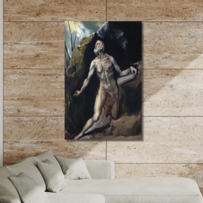 San Girolamo El Greco (Domenikos Theotokopoulos) egr38 quadro stampato su tela